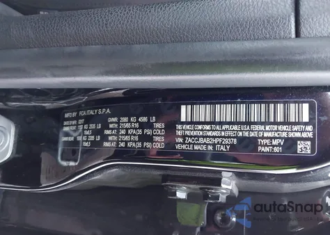 2017 Jeep Renegade Sport 4X4 z USA, uszkodzony, nr VIN ZACCJBAB2HPF29378